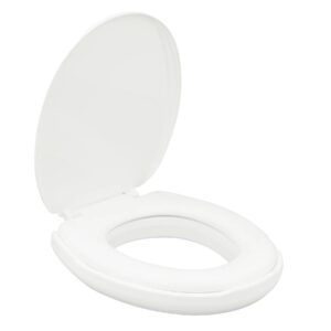 (Mebuki) assento sanitario elevado almofadado 7,5 cm branco