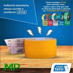(Tatu) lixa papel rolo 11 cm larg 45 mts comprimento g124 – 12