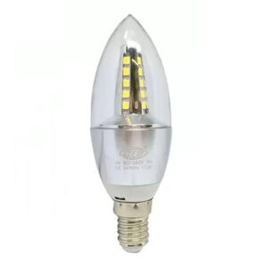 Lâmpada led vela lisa cristal e-27 4,0w 6500k bivolt (579)Ctb