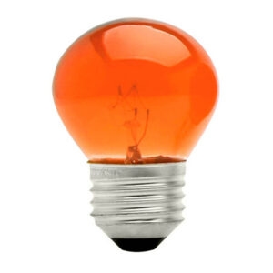 Lampada bolinha inc. 15w 220v laranja  (brasfort)