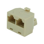 Adaptador duplo p/conector rj-45 Fêmea Import