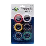 Fita Isolante Anti-Chama 5Mt Color 6 C/ cores (8387) (Brasfort)