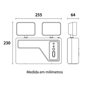 Ilum. Emerg. led 3000 lumens 2 faróis (40013204) (Blumenau)