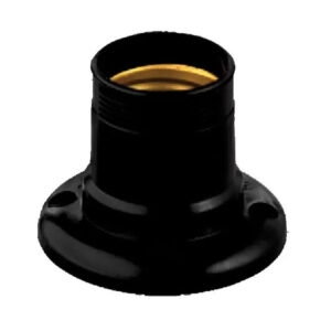 (Decorlux) Soq. pvc e-27 fixo preto (mt2205)