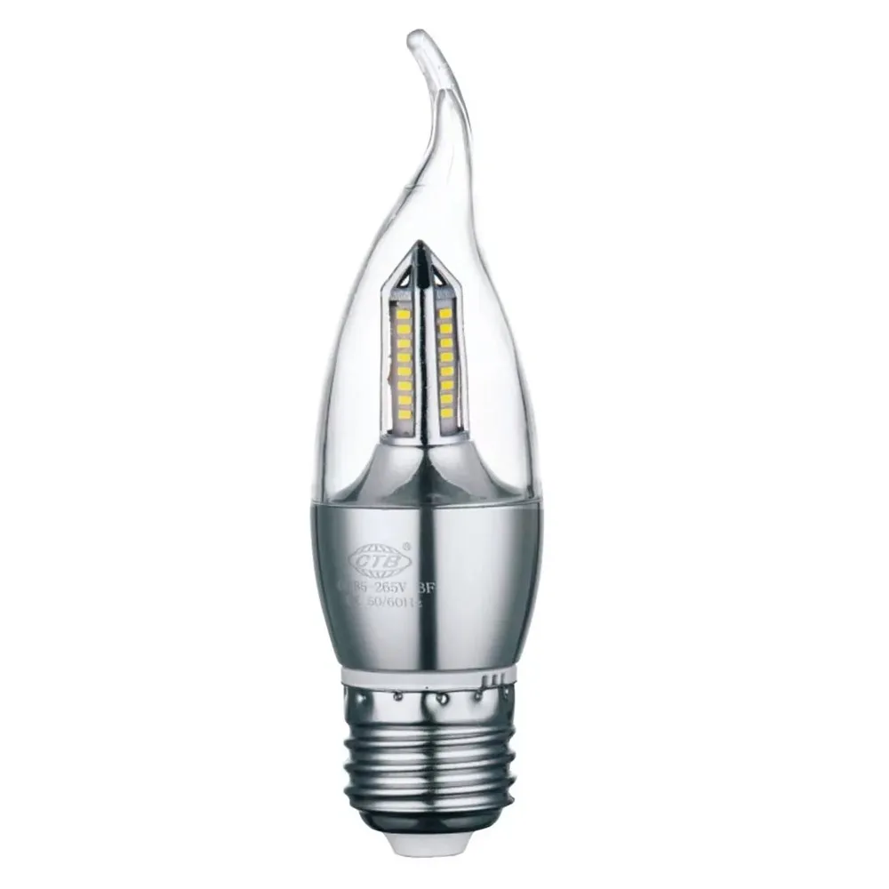 Lâmpada led vela chama cristal e-14 4,0w 6500k bivolt (Ctb)