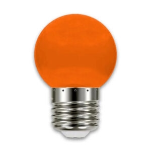 Lâmpada bolinha led laranja 1w e-27 220v (1430) (Ctb)