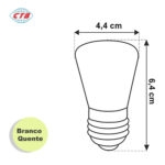Lâmpada led coroa bquente 1w e-27 127v 3000k (1529)(CTB)