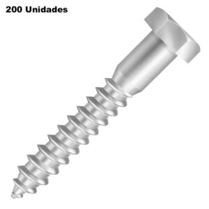 Pf sextavado soberbo zincado 1/4" x 30mm (cx c/200) (Ciser)