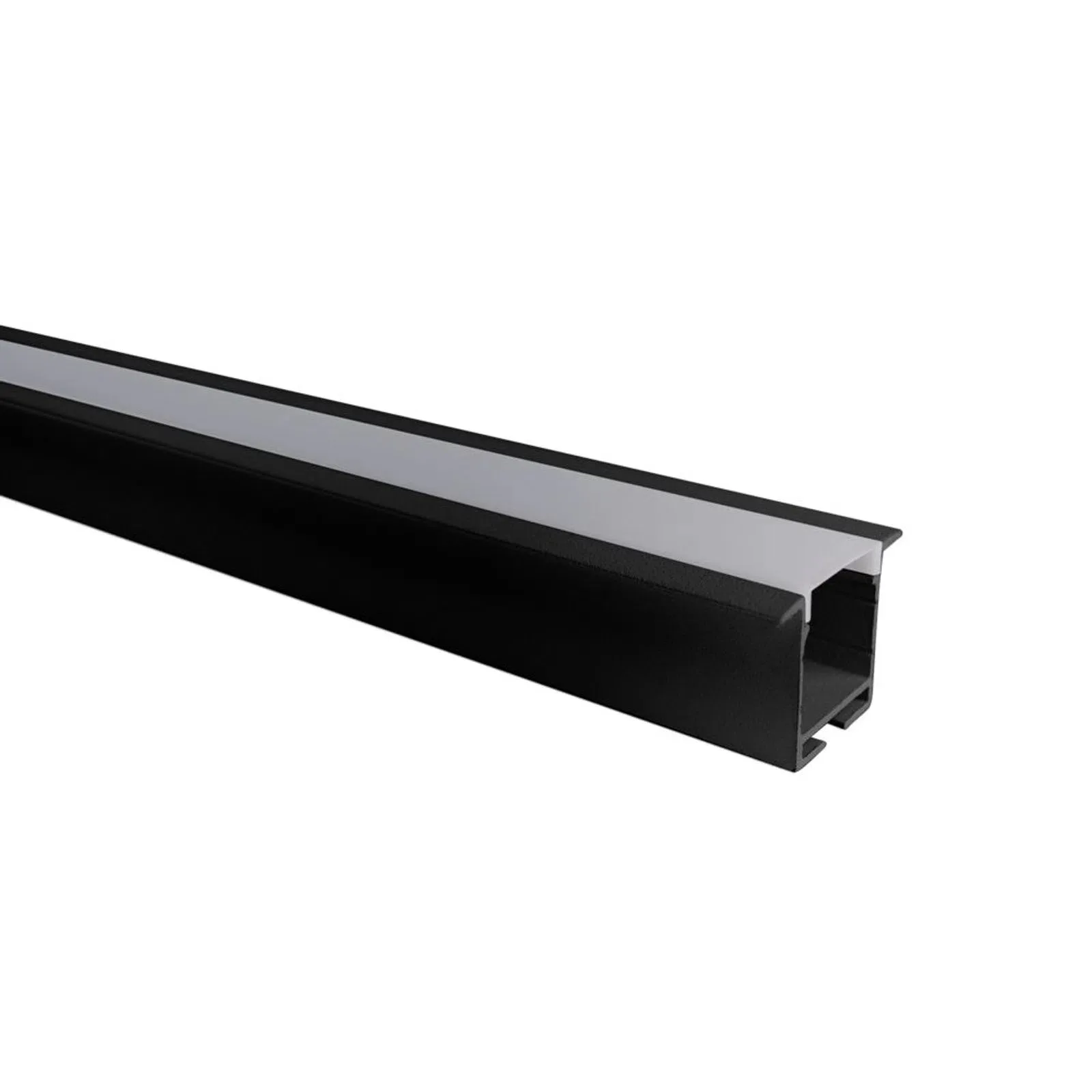 Perfil alum. emb. preto p/fita led 36x27,5x3mt (Blumenau)