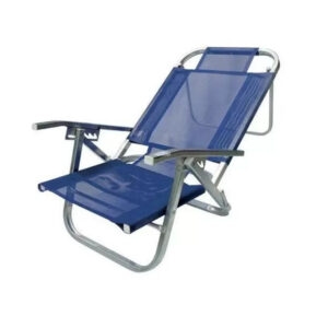 Cadeira reclinavel aluminio azul royal (0399) (botafogo)