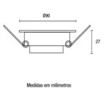 Spot Slim Emb. Red. Led Cob 6W 6500K Pt  (80166001) (Blumenau)