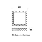 Plafon Led Shine Quad. 24W 3000K Biv. 40CM (87223000) (Blumenau)