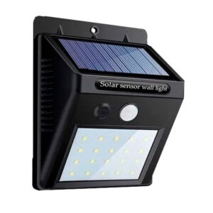 Lum. arandela solar v led 2w 6500k ip65 c/sensor movimento pt