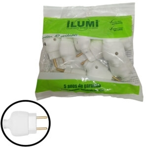 (Ilumi) Pino macho 2p 20a 250v c/ 10un br (14340PCT)