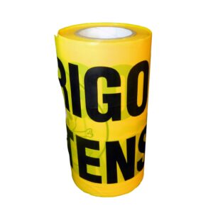 Faixa perigo alta tensão 25cm x 50mt x 0,08 Excel