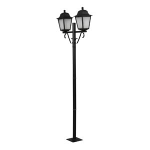 Poste jardim e muro p/2 lamp. 1,61mt oregon preto 8122