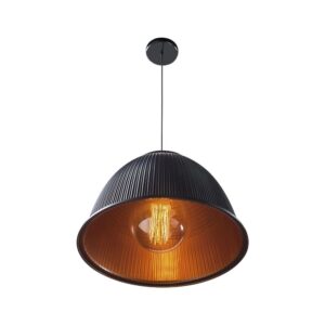 Luminária pendente sambaqui 12 1xe27 preto cobre (6033) Demi