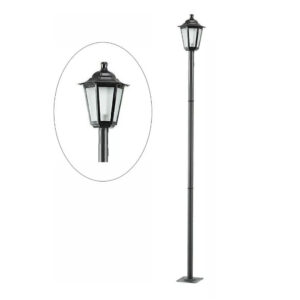 Poste jardim e muro p/1 lamp. 1,71mt oregon preto 8120