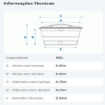 Caixa d agua politileno       100 l (fortlev)