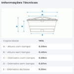 Caixa d agua politileno       150 l (fortlev)