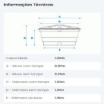 Caixa d agua politileno   1.000 l (fortlev)