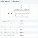 Caixa d agua politileno   7.500 l (fortlev)