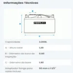 Tanque pe   3.000 l h1,29 (fortlev)