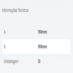 Porta-grelha 150mm quad br (fortlev)