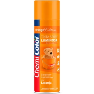 Tinta spray 400 ml 250gr fundo luminosa laranja (chemicolor)