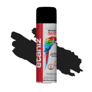 Tinta spray 400 ml 210gr preto fosco (etaniz)