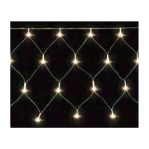 (Natal)cortina rede 96 leds br. quente 8f 3,0x0,40mt 220v