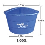 Caixa d' água politileno 1.000 l (1445) (Fibra oeste)