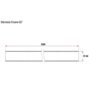 Eletroduto encaixe 2″x3m cinza (3396) (Inpol)