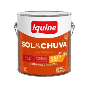 Verniz sol e chuva acetinado incolor 3,6l (66100101) (Iquine)