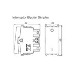 Módulo s/ placa interruptor 1ts 10a 250v bipolar br (13798148) (Refinatto) (Weg)