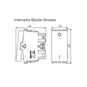 Módulo s/ placa interruptor 1ts 10a 250v bipolar br (13798148) (Refinatto) (Weg)