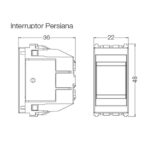 Módulo s/ placa interruptor p/ persiana 16a 250v br (14703571) (Refinatto) (Weg)