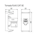 Módulo s/ placa tomada rj45 cat6 br (13799588) (Refinatto) (Weg)