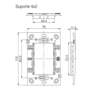 Suporte 4x2 br (13803840) (Refinatto) (Weg)