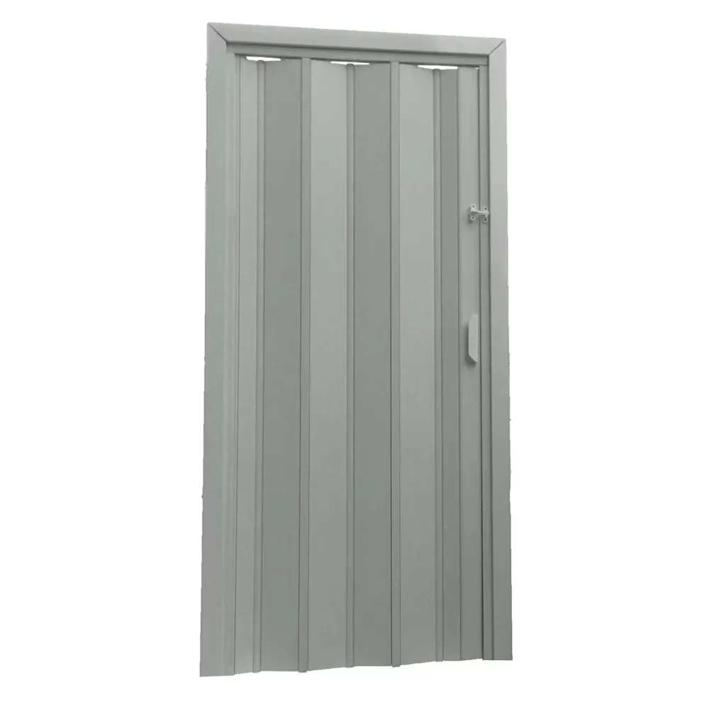 Porta cinza sanfonada pvc 80cmx2,10m (20142) (Plasflex)