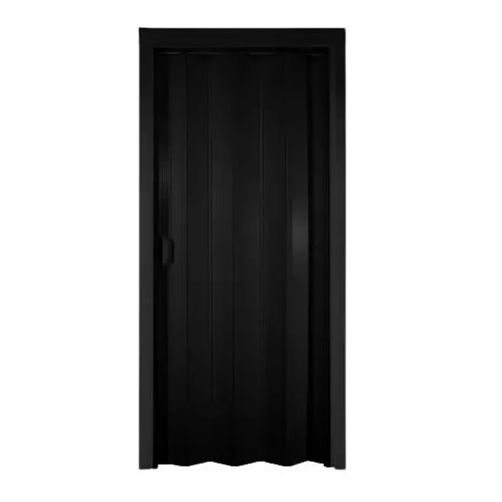 Porta preta sanfonada pvc 70CMX2,10M (24001) (Plasflex)