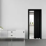 Porta preta sanfonada pvc 70CMX2,10M (24001) (Plasflex)