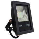 Refletor super led pt 20w rgb c/controle 1600lm Aaa Top