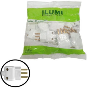 (Ilumi) Pino prensa cabo 2p+t 10a 250v branca (14350pct)