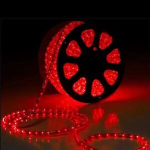 (Natal)mang. luminosa 2f. 12 mm 30led vermelha 220v 100mt