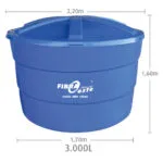 Caixa d' água politileno 3.000 l (1448) (fibra oeste)