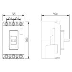 Disjuntor caixa moldada 3x120a DSJN-B 25KA (E90864) (Eletromar)