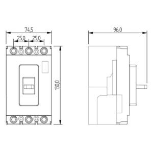 Disjuntor caixa moldada 3x150a DSJN-B 10KA (E90836) (Eletromar)