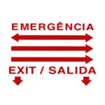 Placa aut.saida led d/f vermelha c/selet. 240x180x21 c/adesiv