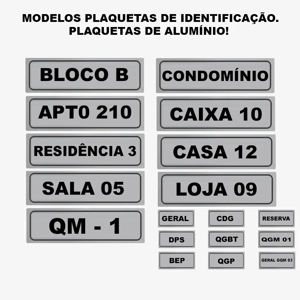 Plaqueta aluminio-apto 203